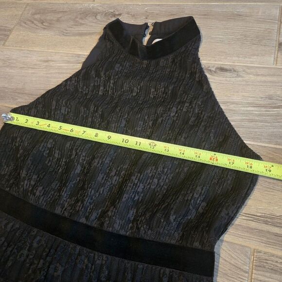 Ali & Jay Women's Lace Mini Dress XL Contrast Velvet Belted Formal Cocktail - Picture 7 of 10